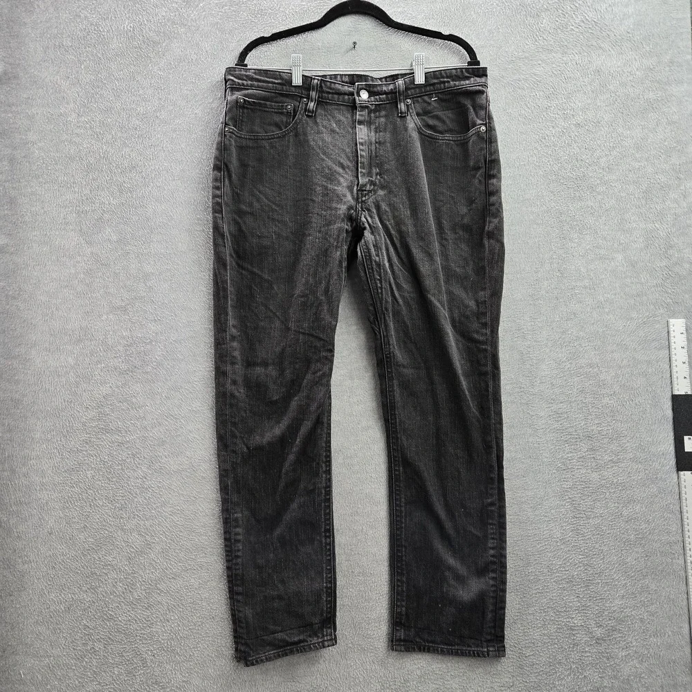 Levi's 511 Men Jeans 36X30 Black Denim Slim Fit‎ Logo 27
